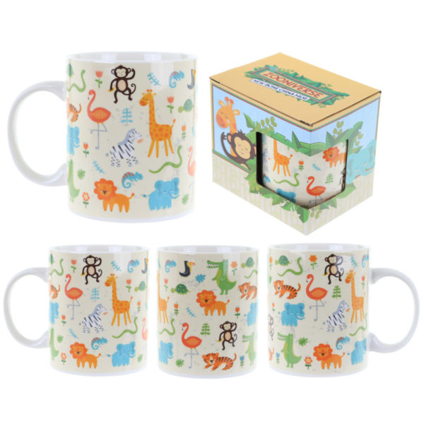 Fun Animal New Bone China Mug - Zoo Design