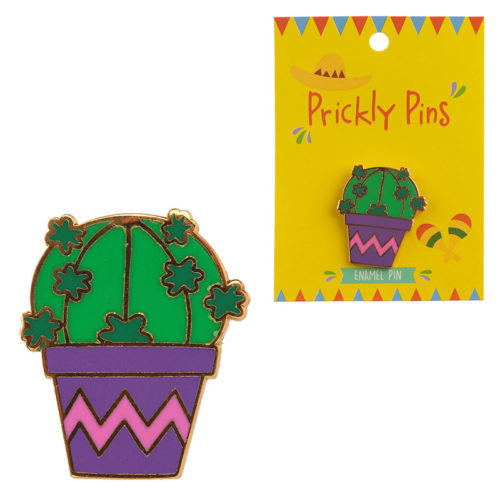 Fun Cactus Design Enamel Pin Badge