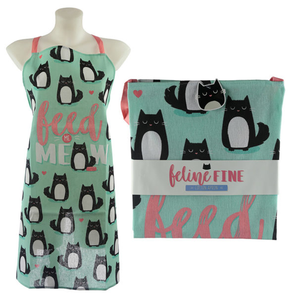 Fun Cat Design Poly Cotton Apron