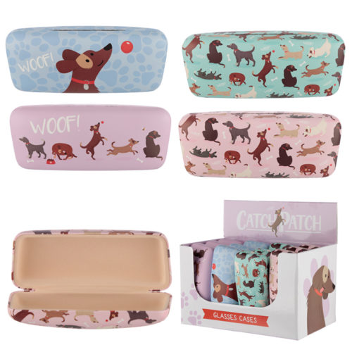 Fun Catch Patch Dog Design Sunglasses Case