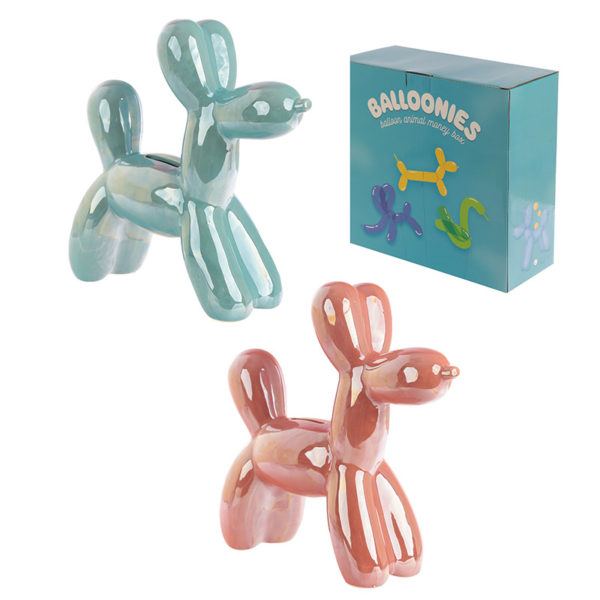 Fun Collectable Balloon Animal Dog Money Box
