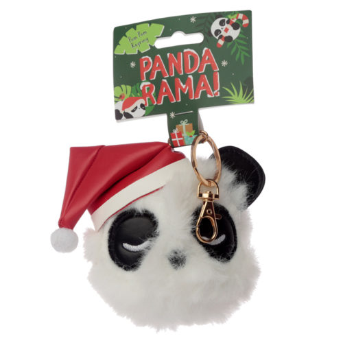 Fun Collectable Pom Pom Keyring - Christmas Pandarama