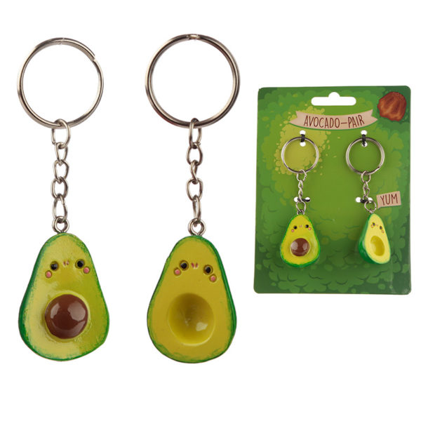 Fun Collectable Set of 2 Avocado Keyrings