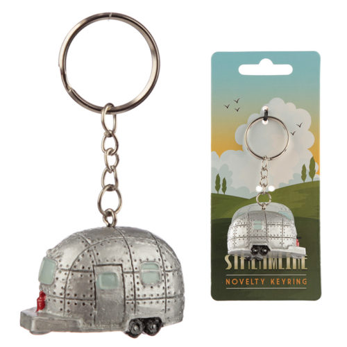 Fun Collectable Streamline Silver Caravan Keyring
