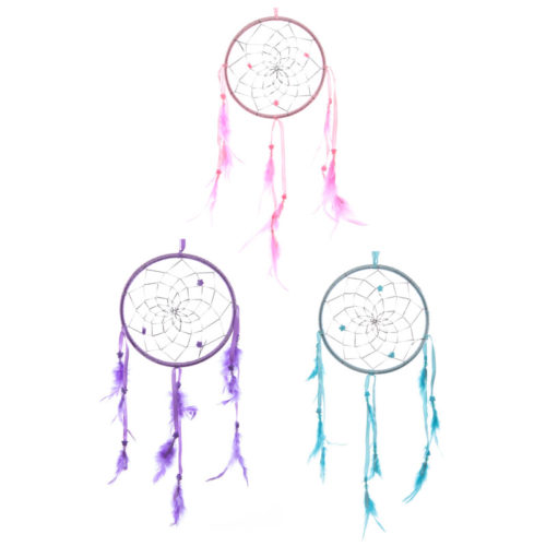 Fun Colourful Feathered Dreamcatcher 15.5cm