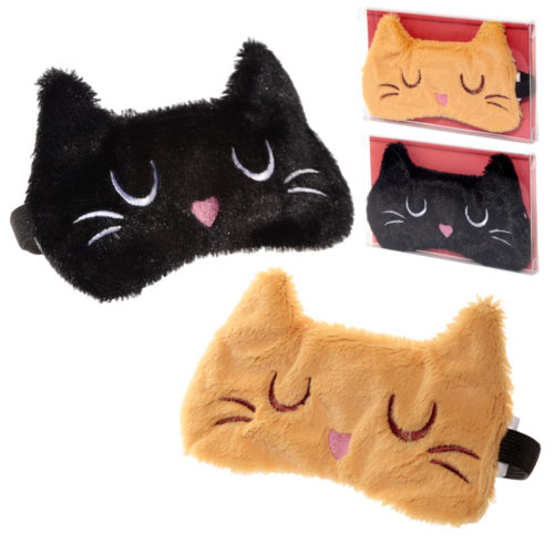 Fun Eye Mask - Plush Feline Fine Cat Design