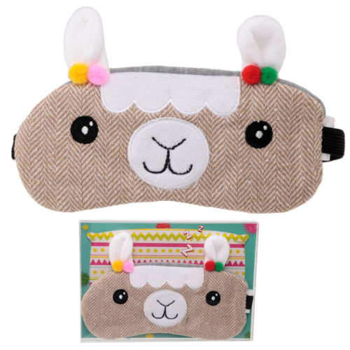 Fun Eye Mask - Plush Llamapalooza Design