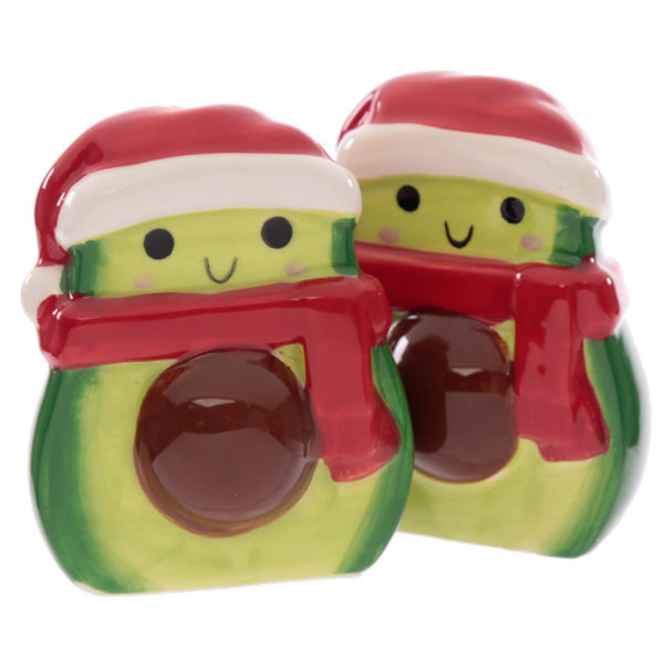 Fun Festive Christmas Avocado Salt and Pepper Set