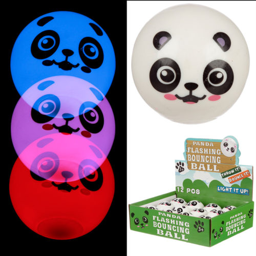 Fun Kids Bouncy Flashing LED Panda Ball
