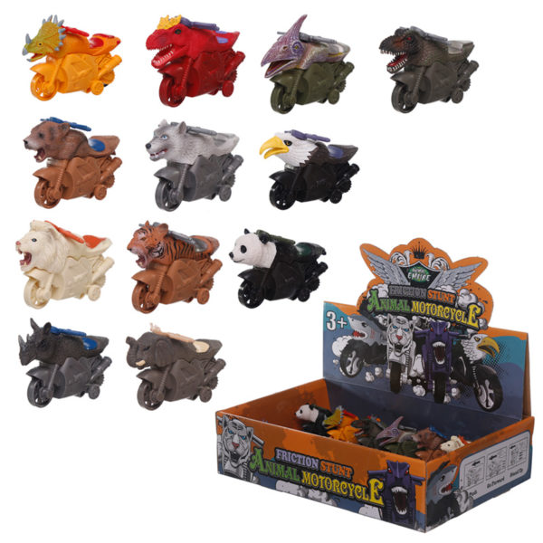 Fun Kids Dinosaur and Animal Stunt Motorcycle