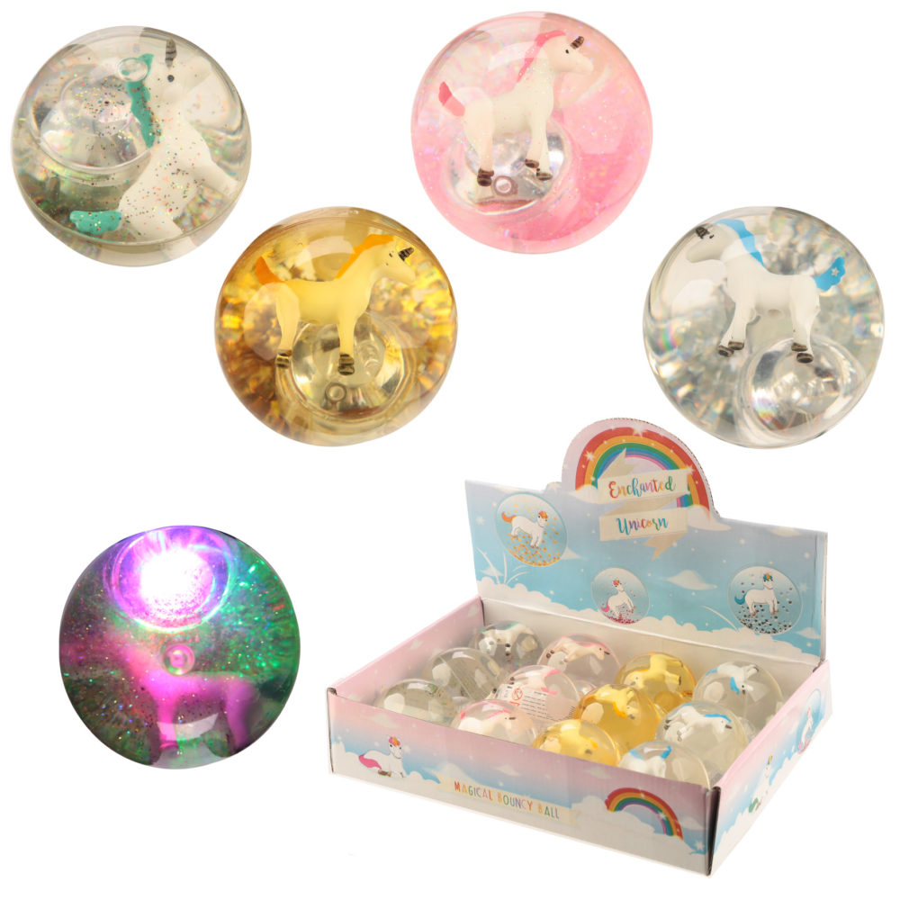 Fun Kids Flashing Bouncy Unicorn Ball