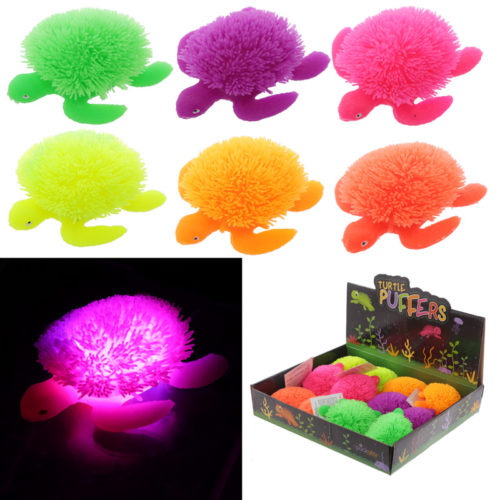 Fun Kids Light Up Squidgy Turtle Puff Pet