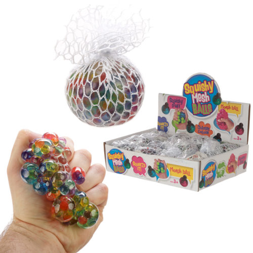 Fun Kids Squish Mesh Rainbow Ball
