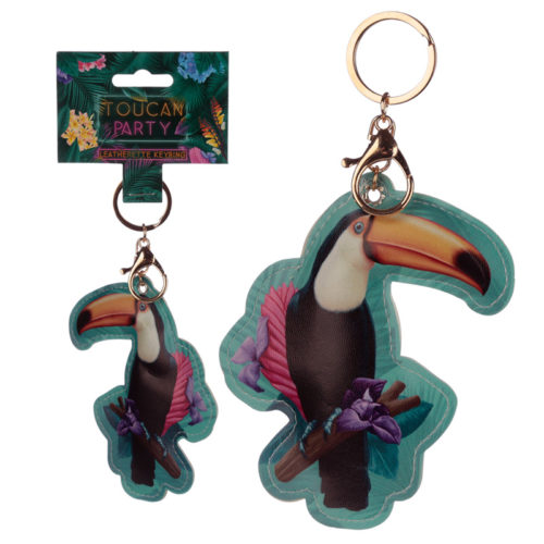 Fun Leatherette Toucan Keyring