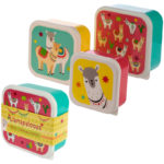 Fun Llama Design Set of 3 Plastic Lunch Boxes