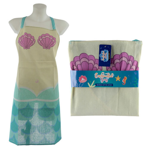 Fun Mermaid Design Poly Cotton Apron