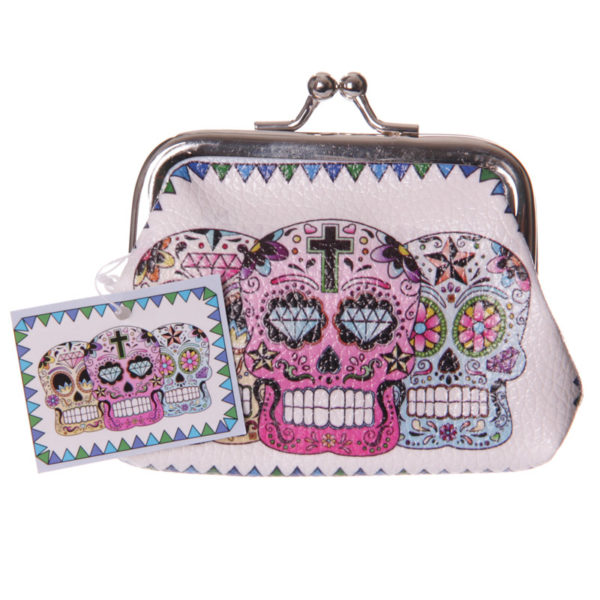 Fun Mini Coin Purse - Candy Skull Day of the Dead