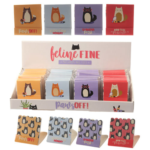 Fun Nail File Matchbook - Cute Cat Design