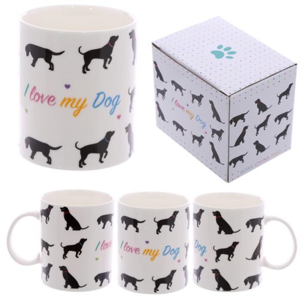 Fun New Bone China Mug - I love My Dog
