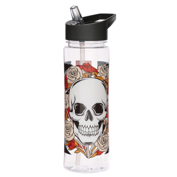 Fun Skulls and Roses Union Jack 500ml Water Bottle