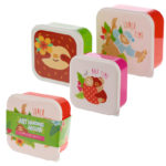 Fun Sloth Design Set of 3 Plastic Lunch Boxes