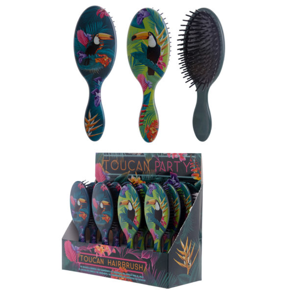 Fun Tropical Toucan Design Handy Hair Brush