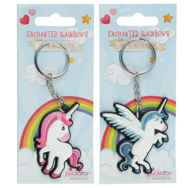 Fun Unicorn Design PVC Keyring