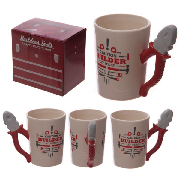Funky Builders Pliers Shaped Handle Ceramic Mug
