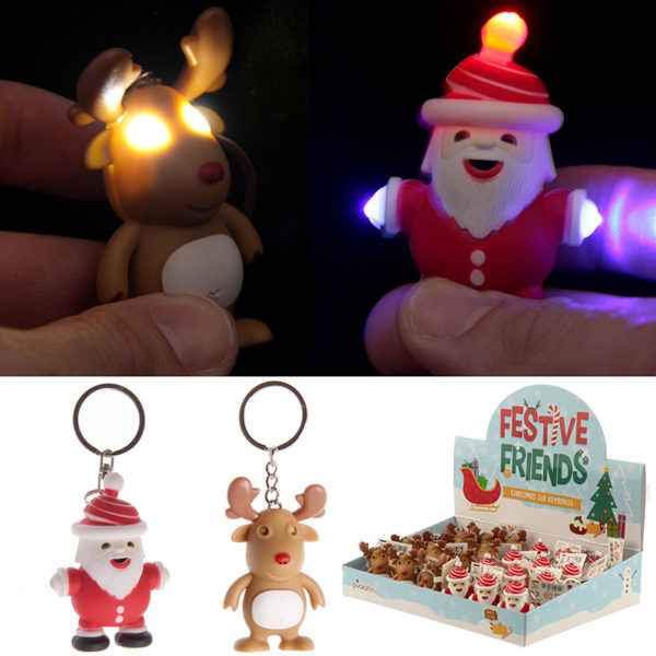 Funky Christmas Light Up and Sound Key Ring