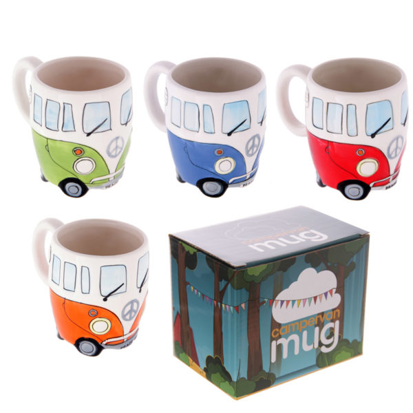 Funky Novelty Camper Van Design Ceramic Mug