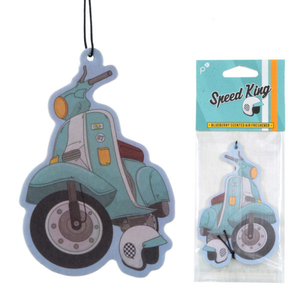Funky Retro Scooter Design Blueberry Fragranced Air Freshener