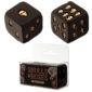 Gothic Black and Gold Set of 2 Skull Dice