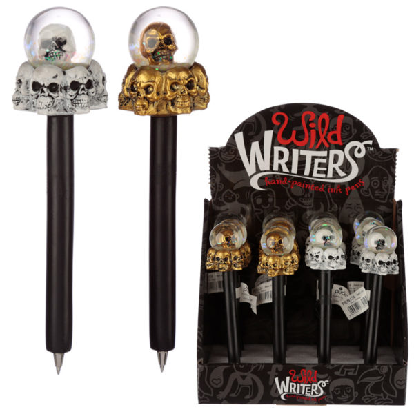 Gruesome Skull Waterball Novelty Pen