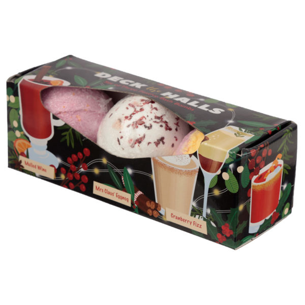 Handmade Bath Bomb Set of 3 - Christmas Cocktails