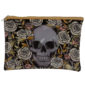 Handy Clear PVC Toiletry Make-up Bag - Skulls and Roses Design