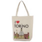 Handy Cotton Zip Up Shopping Bag - I Heart Torino