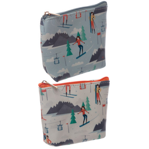 Handy PVC Make Up Bag Purse - Peak Season Ski Design