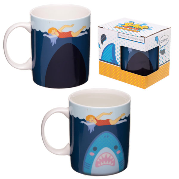 Heat Colour Changing New Bone China Mug - Shark Cafe