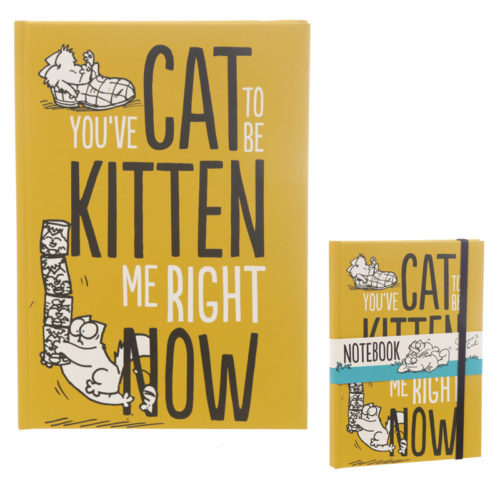 Kitten Slogan Simon's Cat A5 Hardback Notebook