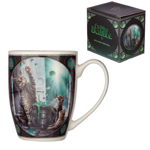 Lisa Parker New Bone China Mug - Hubble Bubble Cat Design