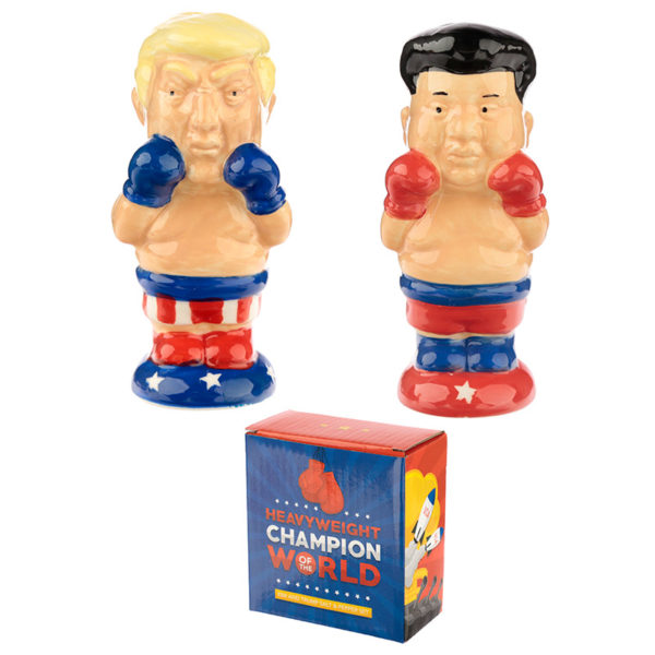 Novelty Boxer President and Rocket Man Salt and Pepper