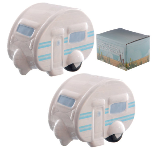 Novelty Ceramic Caravan Salt and Pepper Set