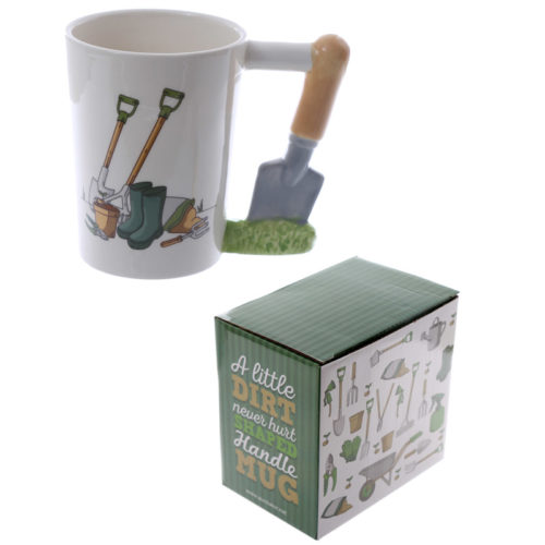 Novelty Ceramic Trowel Shaped Handle Garden Mug