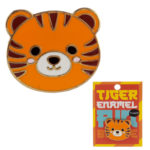 Novelty Cute Tiger Design Enamel Pin Badge