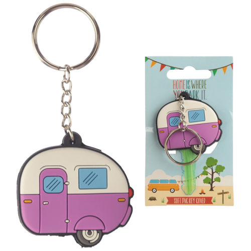 Novelty PVC Keyring - Caravan Key Cover