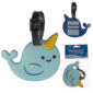 Novelty PVC Luggage Tag - Narwhal
