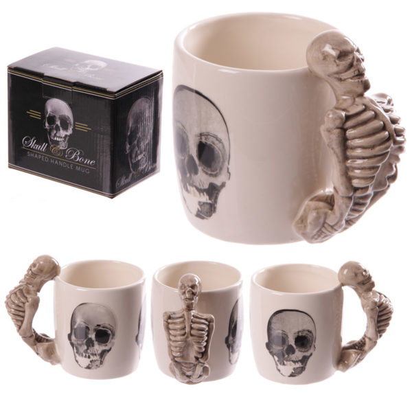Novelty Skeleton Design Shaped Handle Mug