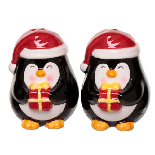 Penguin Ceramic Christmas Salt and Pepper Set