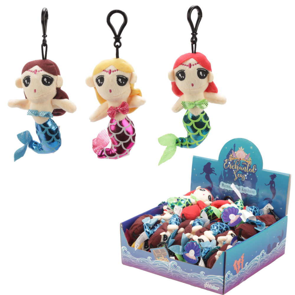 Plush Mermaid Design Sound Keyring