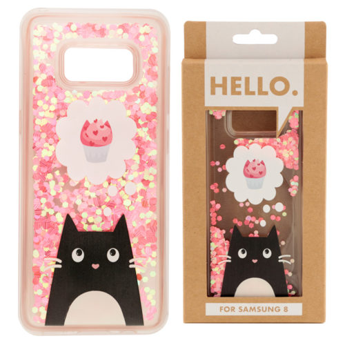 Samsung 8 Phone Case - Feline Fine Cat Cupcake Design
